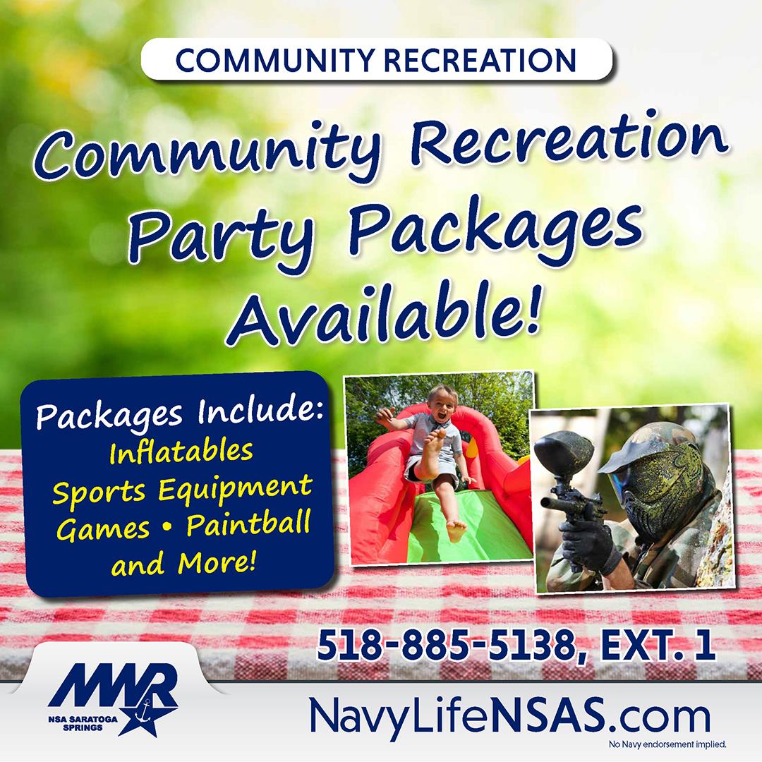 NSF Saratoga Springs Community Recreation Party Packages